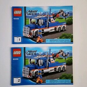 LEGO CITY 60056 Tow Truck Instruction Manuals 1, 2 Only Booklet No Bricks 2014